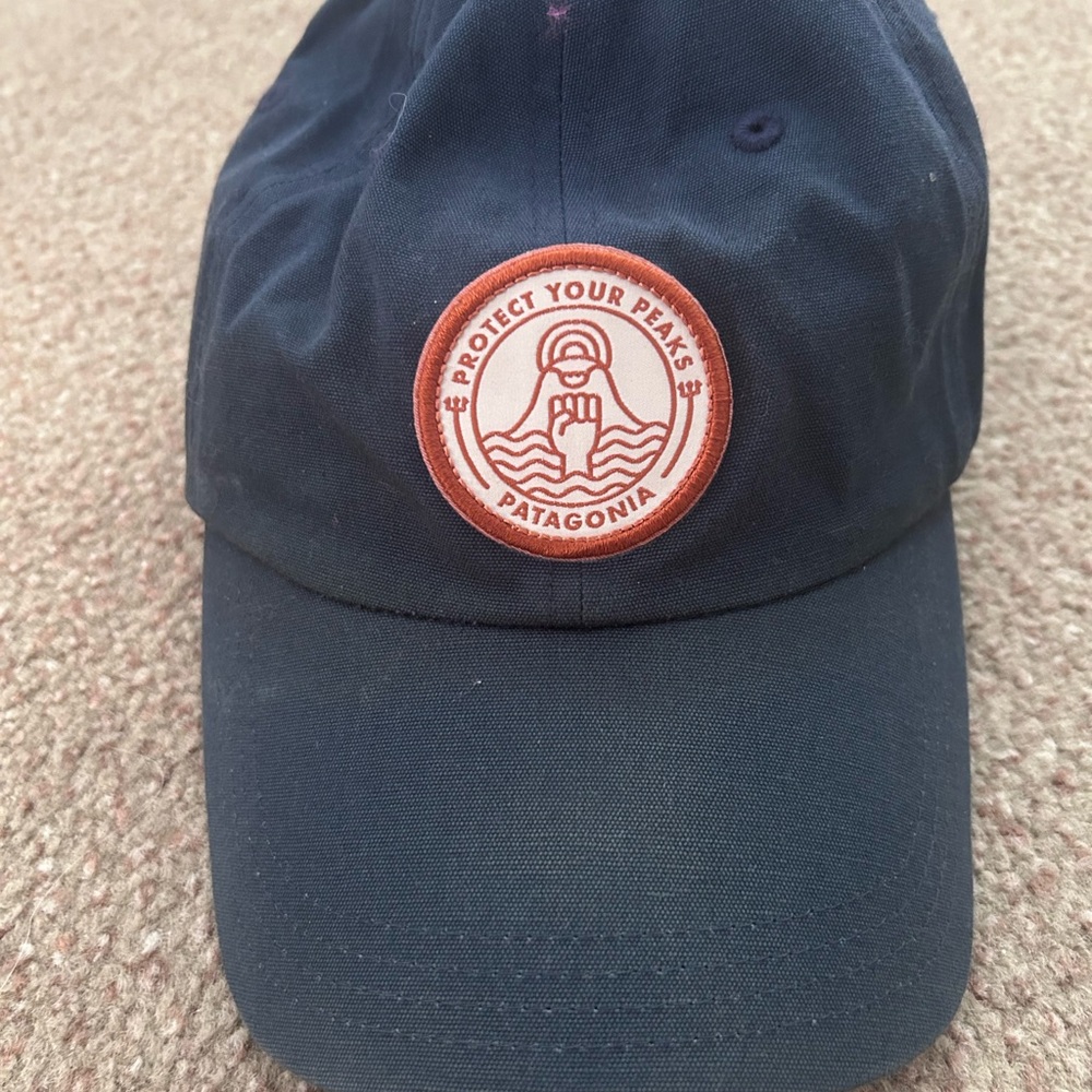 Patagonia Dark Blue Hat with Red Patch